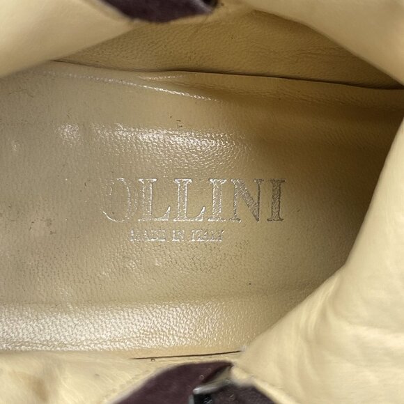 Pollini Womens Maroon Lush Suede Tassel Block Heel Double Zip Tall Boot Size 6.5 - Picture 12 of 12